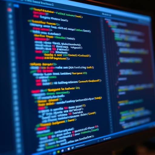 Web Development Course: A computer screen displaying HTML, CSS, and JavaScript code in a web development environment.